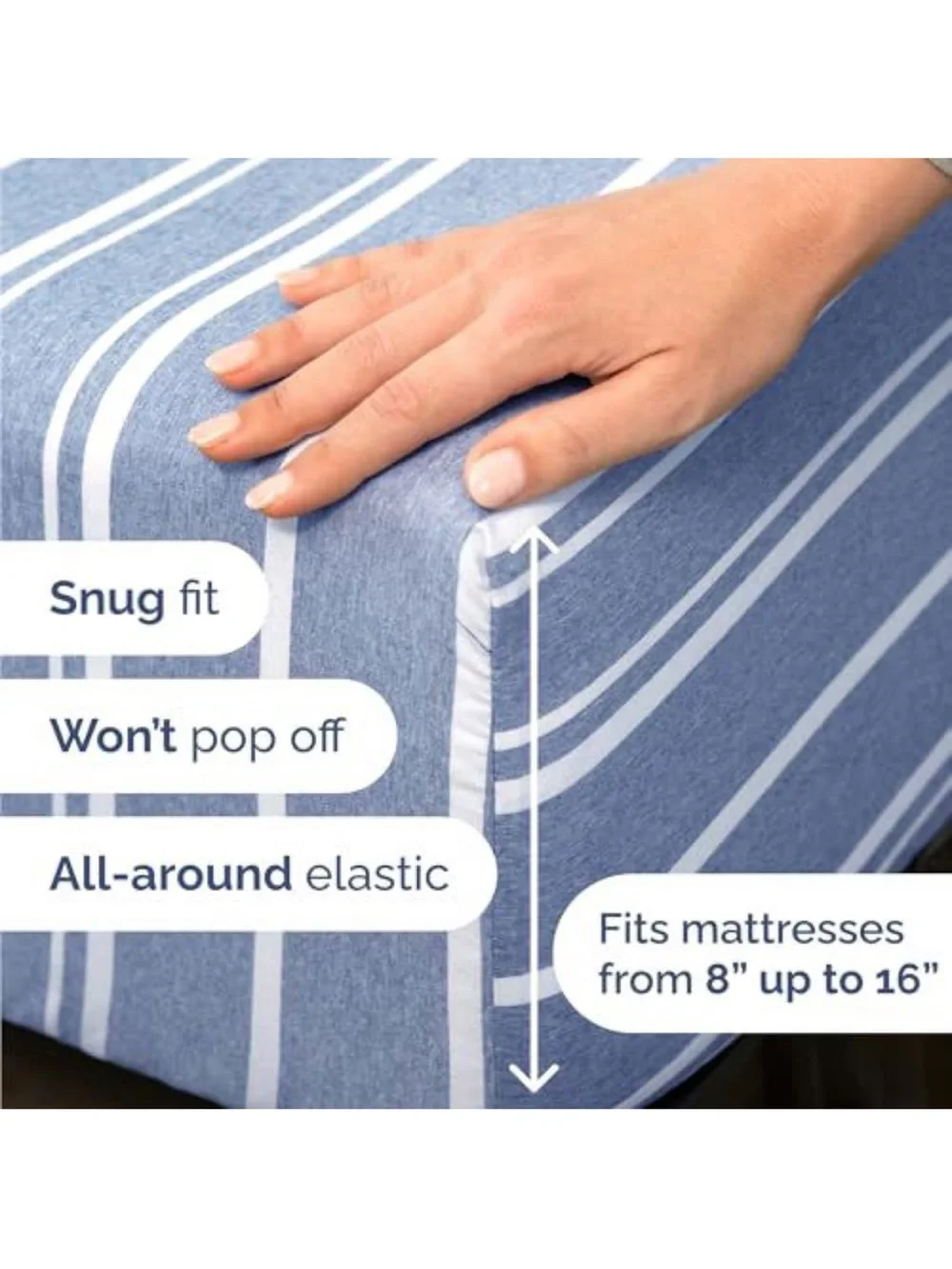 Blue Striped Sheet Set - Classic Coastal Style Twin